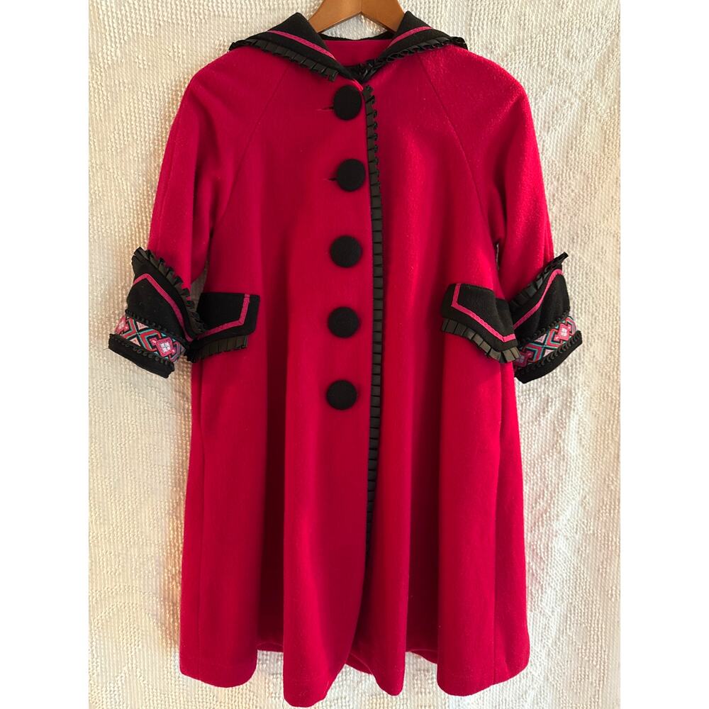 SAMMI CLOTHES Gay Ellis Vintage Deadstock Red Coat Size Large